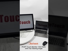 23,8 relação do 16:9 do monitor do toque da polegada PCAP com ângulo de vista completo